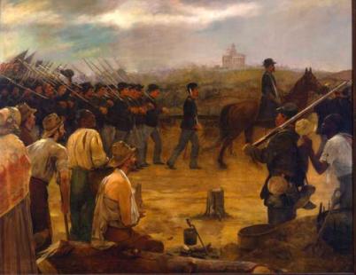4th Minnesota Infantry-Civil War-Army-painting-entering Vickburg