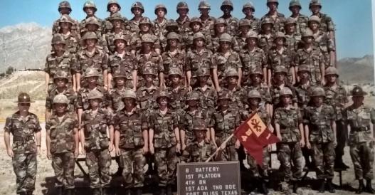 Boe, basic Training, 1983 (middle row, 2nd from right)