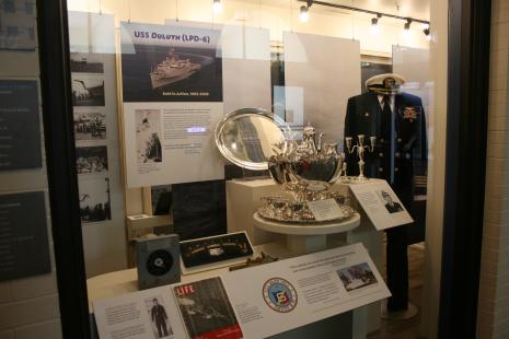 USS Duluth display window