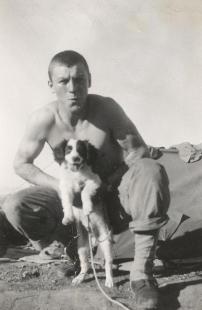 Kinsley and puppy,  Tunisia, Africa 1943 125.0155.1.jpg