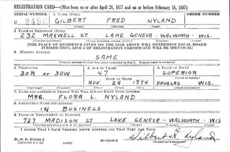 NYLAND-Gilbert F-WWI-Army-reg.card