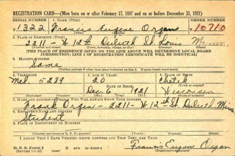 ORGAN-Francis Eugene-WWII-Navy-reg.card.jpg