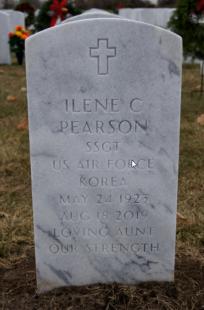 PEARSON-Ilene Cecilia-Navy-USAF-WWII-Korea-gravestone