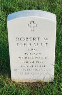 PERRAULT-Robert William-WWII-Navy-headstone-USS Paduccah.jpg