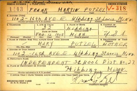 PUTZEL-Frank Martin-WWII-Army-reg.card.jpg