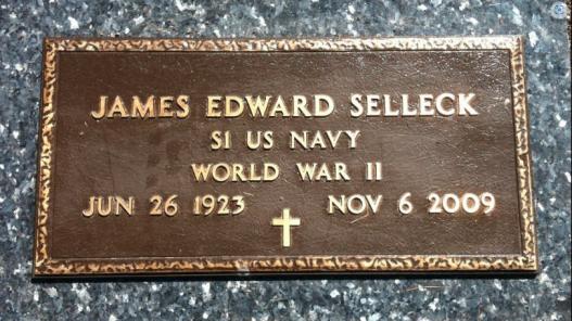 SELLECK-James Edward-WWII-Navy-headstone.jpg