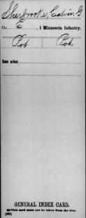 SHERBROOKE-Calvin Guiteau-Civil War-Army-reg.card-1st Minn.jpg