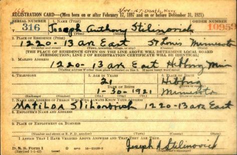 STILINOVICH-Joseph Anthony-WWII-Navy-reg.card