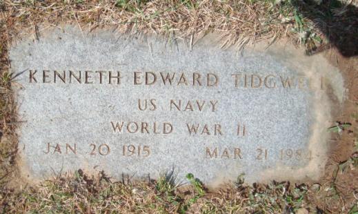 TIDGWELL-Kenneth Edward-WWII-Navy-headstone