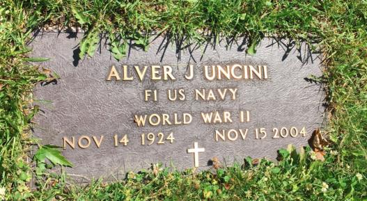 UNCINI-Alver Joseph-WWII-Navy-headstone