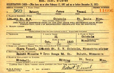 VESSEL-Robert James-WWII-USMC-reg.card
