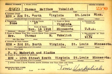 VUKELICH-Thomas Matthew-WWII-Army-reg.card